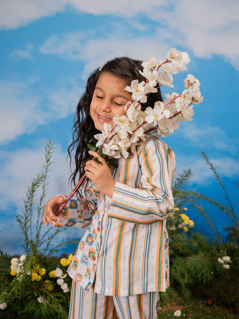 Girl's' White Co-Ords