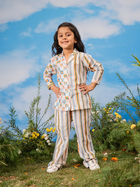 Girl's' White Co-Ords