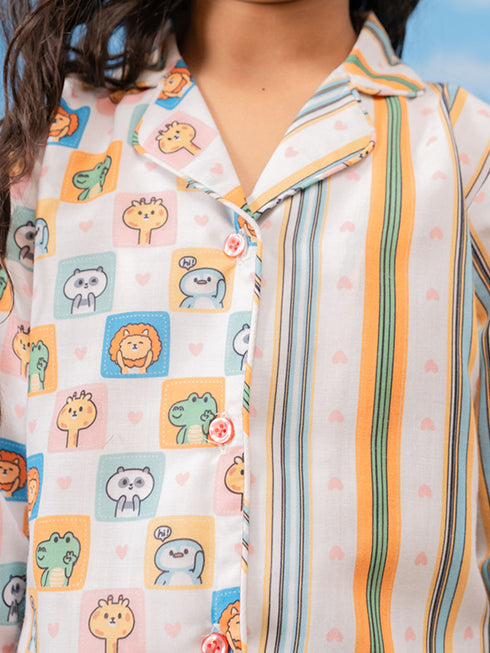 Girl's' White Co-Ords