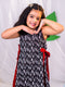 Girl's Black And Maroon Dhoti Kurta Set