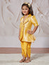 Girl's' Mustard Kurta And Dhoti Pant Set