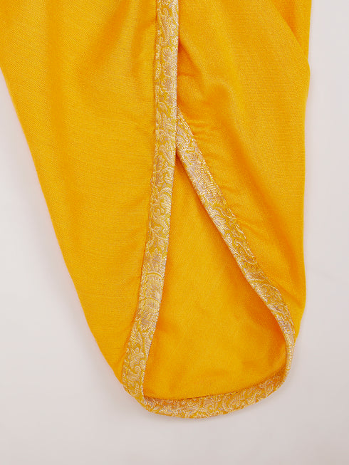Girl's' Mustard Kurta And Dhoti Pant Set