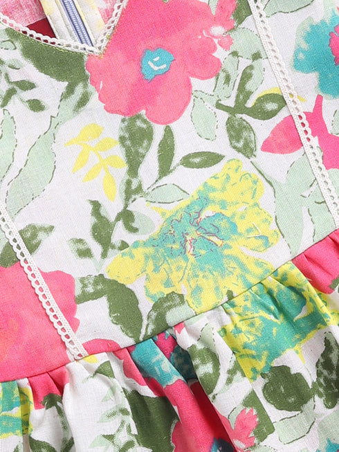 Girl's' Multi Color Dress