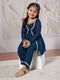 Girl's' Turquoise Jacket Kurta Set