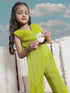 Girl's' Green Pleated Jump Suit