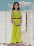 Girl's' Green Pleated Jump Suit