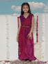 Girl's' Purple Pleated Jump Suit