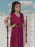 Girl's' Purple Pleated Jump Suit