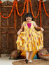 Girl's Yellow And Pink Ethnic Dress
