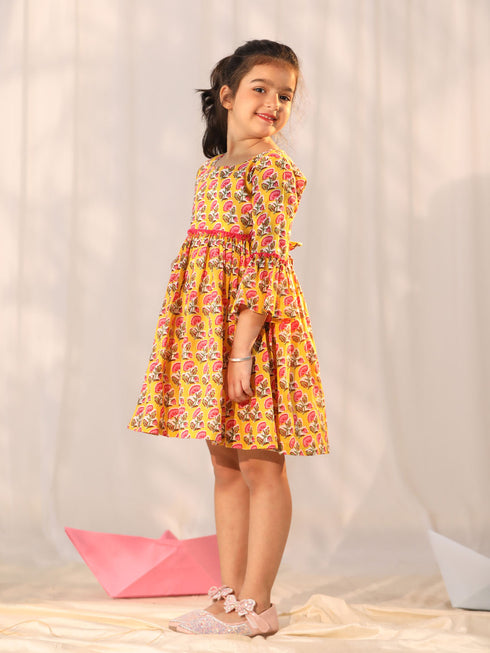 Girl's' Yellow Dress