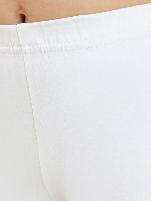 Girl's' Yellow And White Kurta Leggings Set