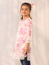 Girl's' Pink Printed Kurta