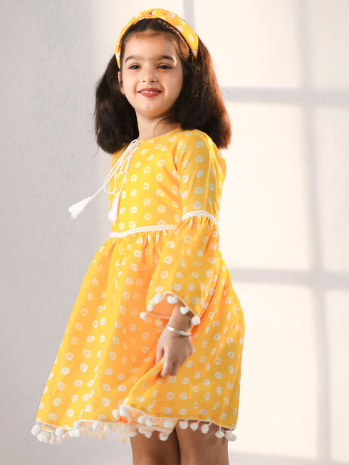 Girl's' Yellow Dress
