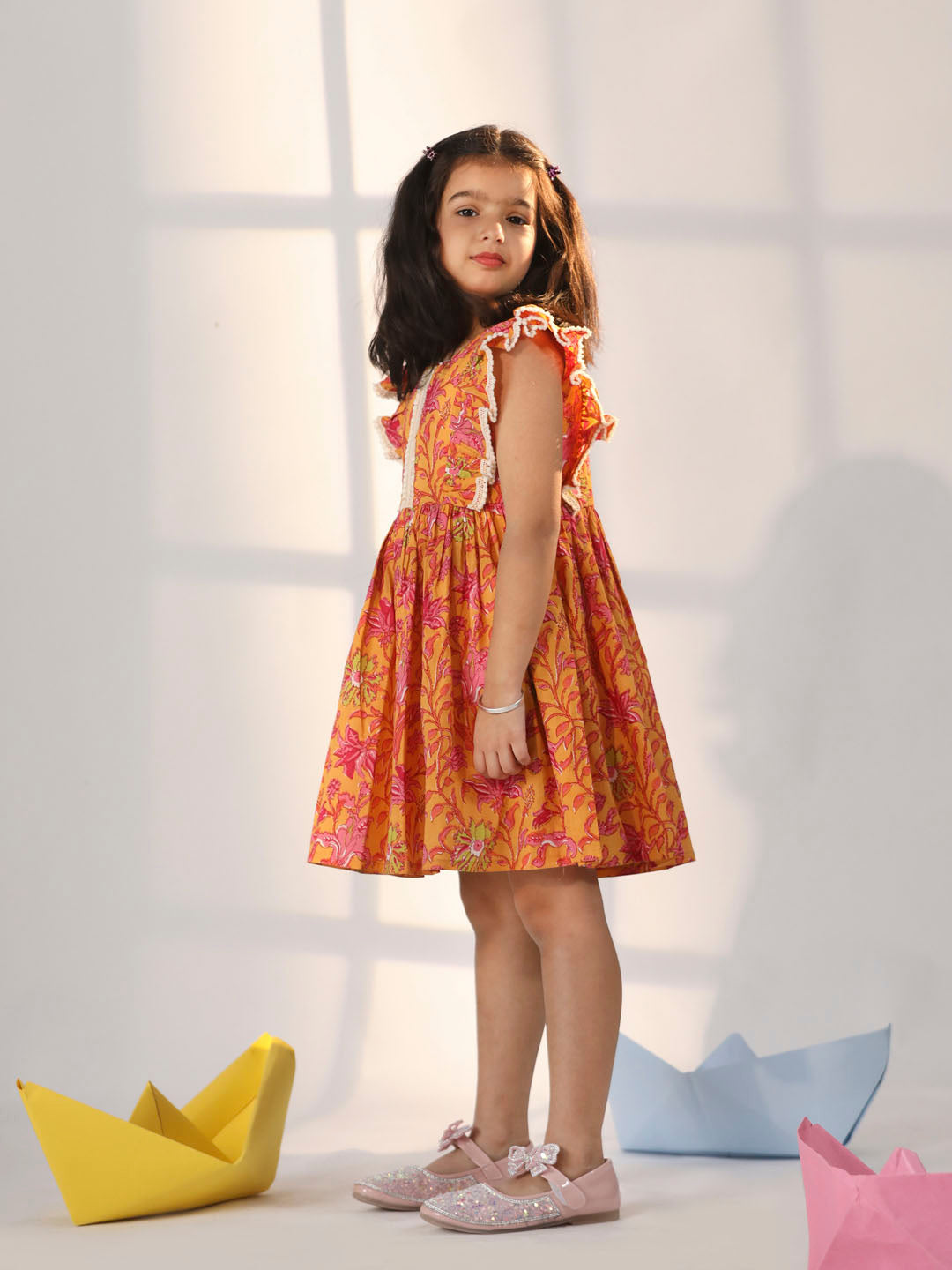 Girl's' Mustard Dress