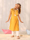 Girl's' Mustard Kurta Leggings Set