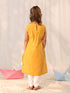 Girl's' Mustard Kurta Leggings Set