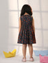 Girl's' Rust And Navy Blue Dress