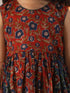 Girl's' Rust And Navy Blue Dress