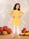 Girl's' Yellow Kurta Leggings Set