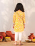 Girl's' Yellow Kurta Leggings Set