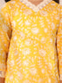 Girl's' Yellow Kurta Leggings Set