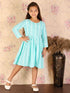 Girl's Green Pure Cotton Chikankari Kurta