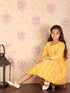 Girl's Orange Pure Cotton Chikankari Kurta