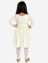 Girl's' Yellow Pure Cotton Chikankari Kurta With Leggings