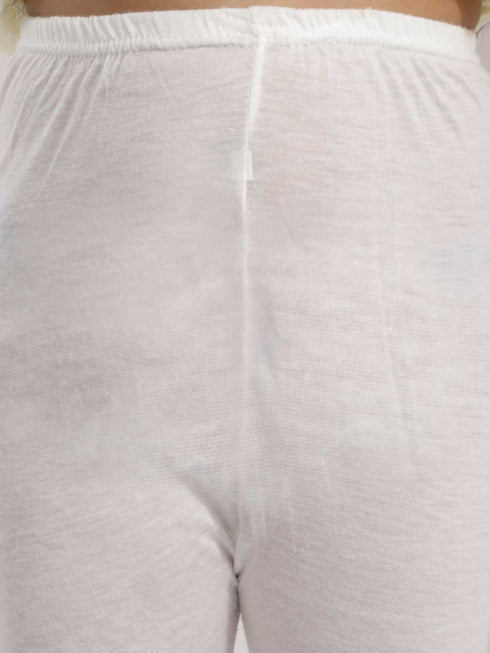 Girl's' Yellow Pure Cotton Chikankari Kurta With Leggings