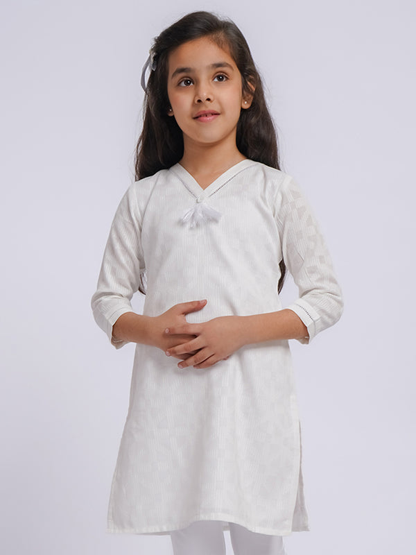 Girls Cotton Kurta Set