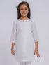 Girl's' White Only Kurta