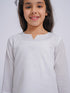 Girl's' White Only Kurta