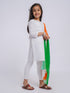 Girl's' White Kurta, Leggings And Dupatta