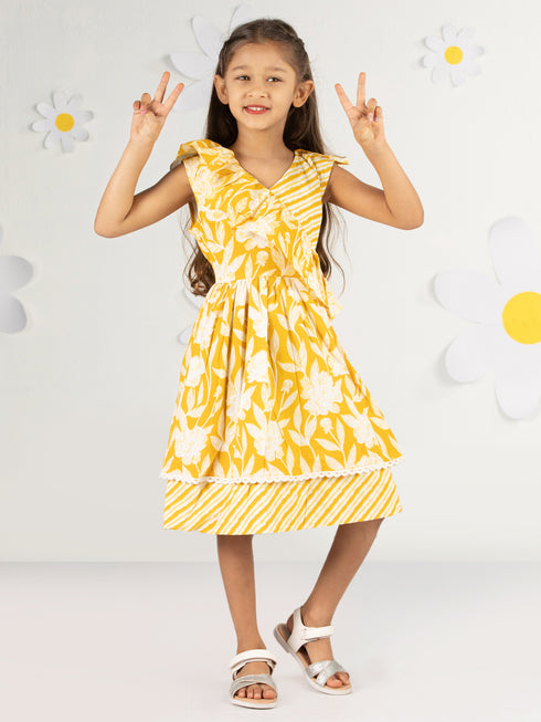 Girl's' Mustard Dress