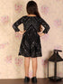 Girl's Black Mirror Kurta