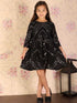 Girl's Black Mirror Kurta