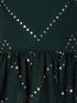 Girl's Green Mirror Kurta