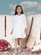 Girl's White Mirror Kurta