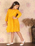 Girl's Yellow Mirror Kurta