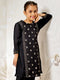 Girl's Black Silk Kurta