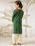 Girl's Green Bandhani Kurta Patiala Set