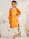 Girl's Mustard Bandhani Kurta Patiala Set
