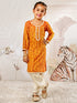 Girl's Mustard Bandhani Kurta Patiala Set