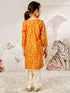 Girl's Mustard Bandhani Kurta Patiala Set