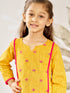 Girl's Mustard Cotton Kurta Leggings Set