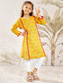 Girl's Mustard Cotton Kurta Leggings Set