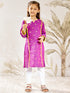 Girl's Purple Cotton Kurta Leggings Set