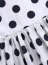 White Polka Dot Cotton Dress For Girl's