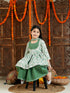 Girl's Green Ikkat Print Sarara Set
