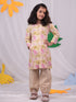 Girl's' Yellow Printed Kurta Patiala Set